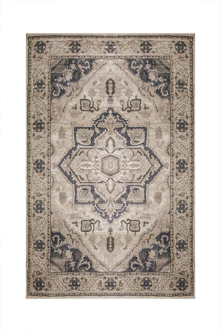 Turkish Modern Festival WD Rug - 7.8 x 9.8 FT - Blue and Gray - Sleek and Minimalist for Chic Interiors - V Surfaces