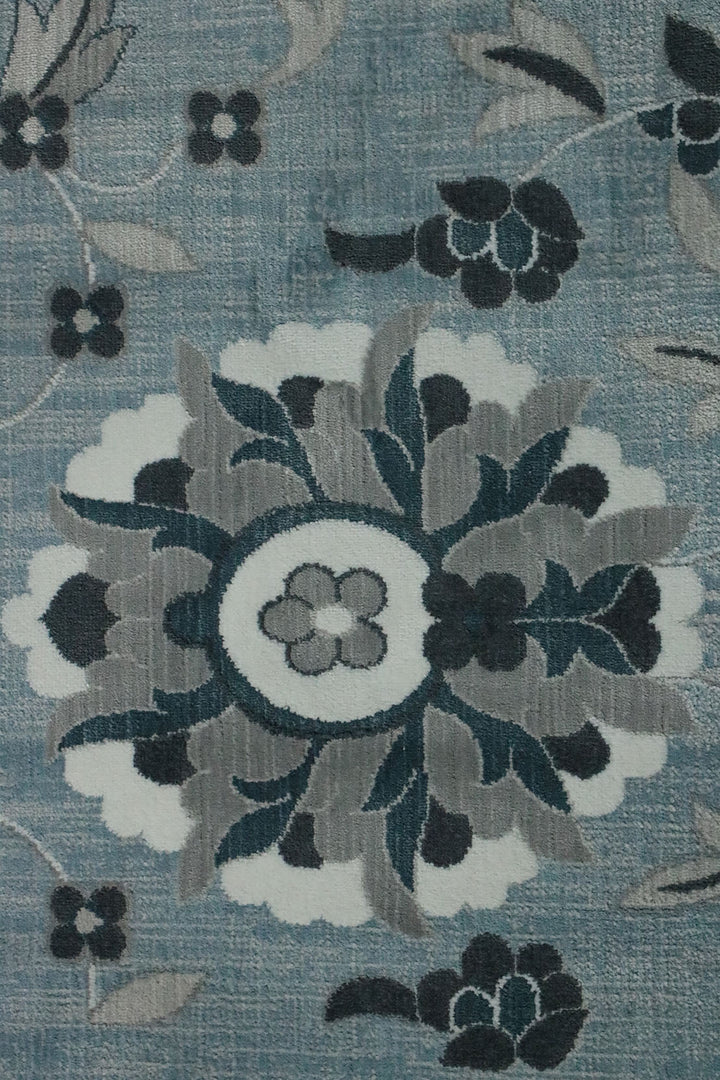 Turkish Modern Festival WD Rug - 7.8 x 9.8 FT - Blue - Sleek and Minimalist for Chic Interiors - V Surfaces