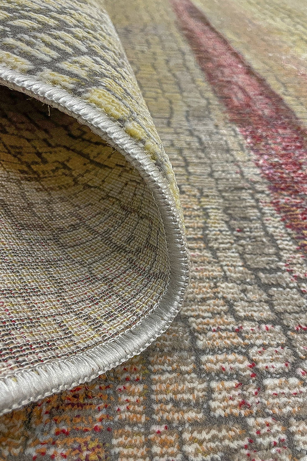 Turkish Modern Festival WD Rug - 7.8 x 9.8 FT - Cream and Blue - Sleek and Minimalist for Chic Interiors - V Surfaces