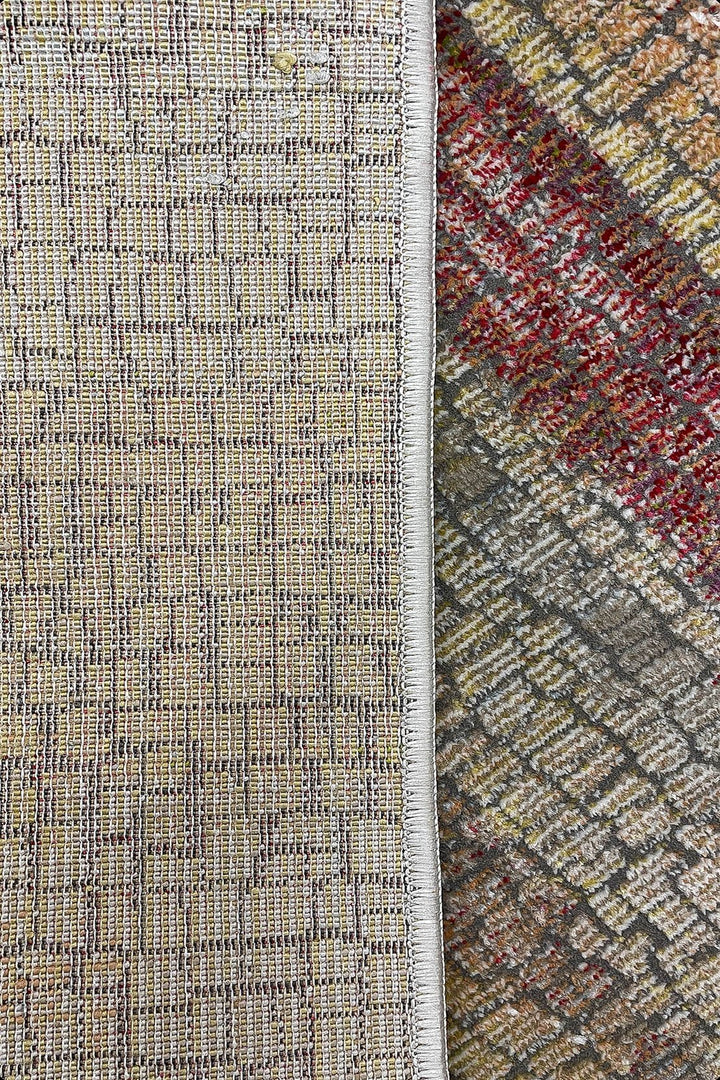 Turkish Modern Festival WD Rug - 7.8 x 9.8 FT - Cream and Blue - Sleek and Minimalist for Chic Interiors - V Surfaces