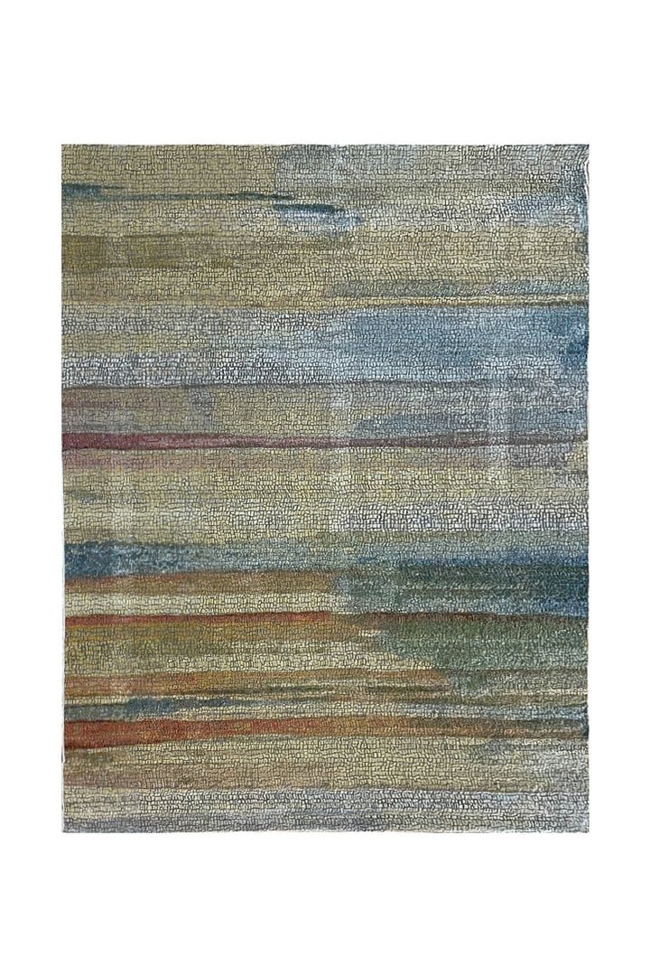 Turkish Modern Festival WD Rug - 7.8 x 9.8 FT - Cream and Blue - Sleek and Minimalist for Chic Interiors - V Surfaces