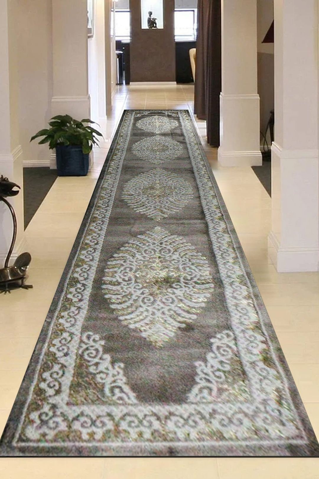 Turkish Modern Festival WD Rug - Brown - 3.2 x 13.1 FT - Sleek and Minimalist for Chic Interiors - V Surfaces