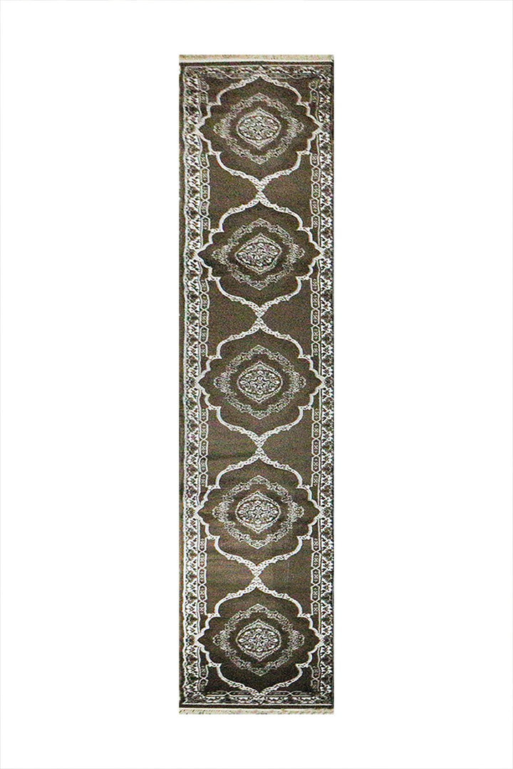 Turkish Modern Festival Wd Rug - Brown and Cream - 2.9 x 19. FT - Sleek and Minimalist for Chic Interiors - V Surfaces
