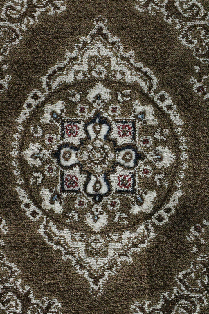 Turkish Modern Festival Wd Rug - Brown and Cream - 2.9 x 19. FT - Sleek and Minimalist for Chic Interiors - V Surfaces