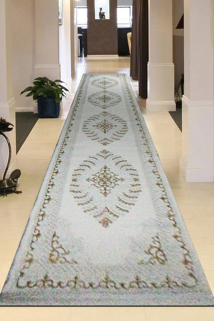 Turkish Modern Festival Wd Rug - Cream - 3.2 x 16.4 FT - Sleek and Minimalist for Chic Interiors - V Surfaces