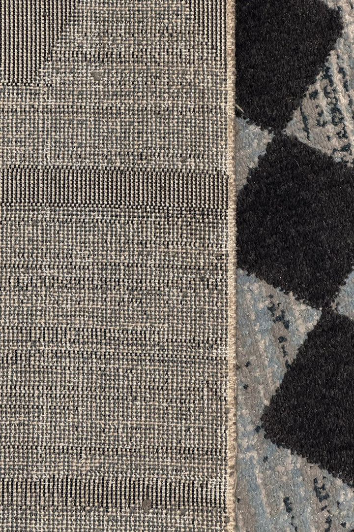 Turkish Modern Festival WD Rug - Navy & Gray - 7.8 x 10.1 FT - Superior Comfort, Modern & runners Style Accent Rugs - V Surfaces