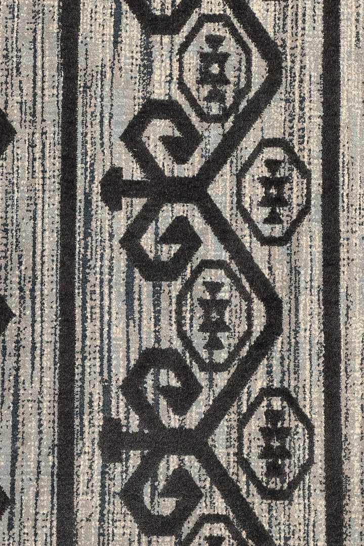 Turkish Modern Festival WD Rug - Navy & Gray - 7.8 x 10.1 FT - Superior Comfort, Modern & runners Style Accent Rugs - V Surfaces