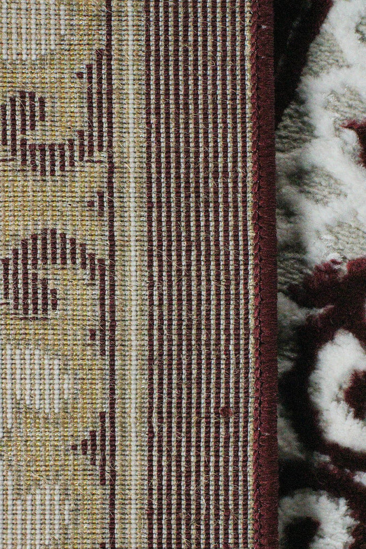 Turkish Modern Festival Wd Rug - Red and Cream - 3.2 x 16. FT - Sleek and Minimalist for Chic Interiors - V Surfaces