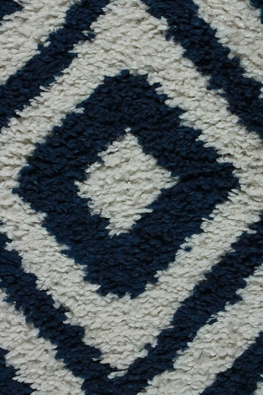 Turkish Modern Festival WD Shaggy Rug - 5.2 x 7.5 FT - Cream and Blue - Sleek and Minimalist for Chic Interiors - V Surfaces