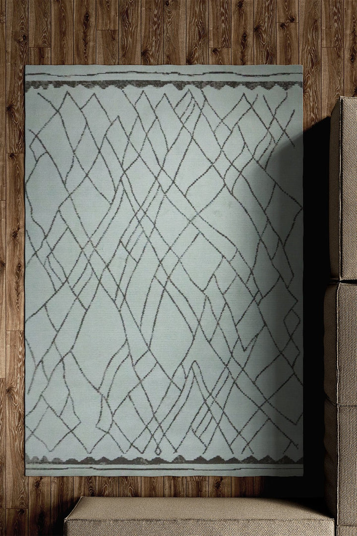 Turkish Modern Festival WD Soft Shaggy Rug - 5.2 x 7.5 FT - Cream - Sleek and Minimalist for Chic Interiors - V Surfaces