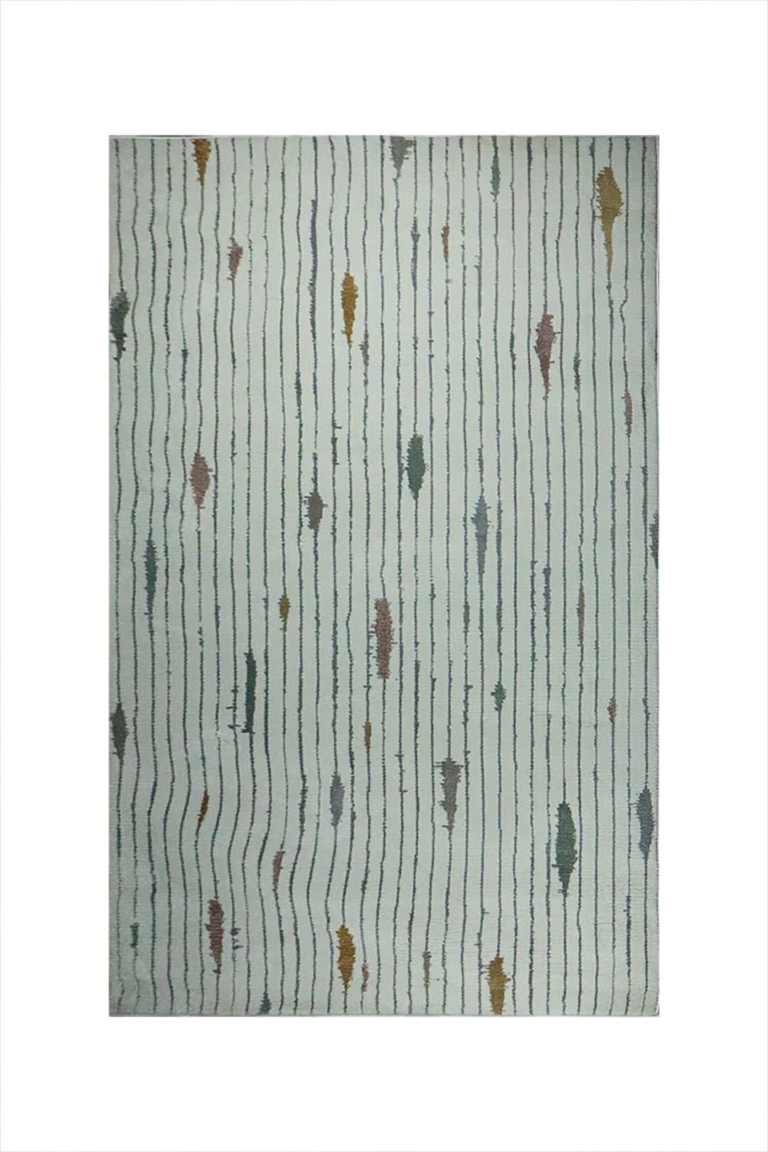 Turkish Modern Festival WD Soft Shaggy Rug - 5.2 x 7.5 FT - Cream - Sleek and Minimalist for Chic Interiors - V Surfaces