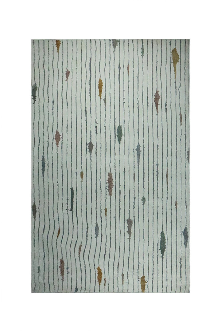 Turkish Modern Festival WD Soft Shaggy Rug - 5.2 x 7.5 FT - Cream - Sleek and Minimalist for Chic Interiors - V Surfaces