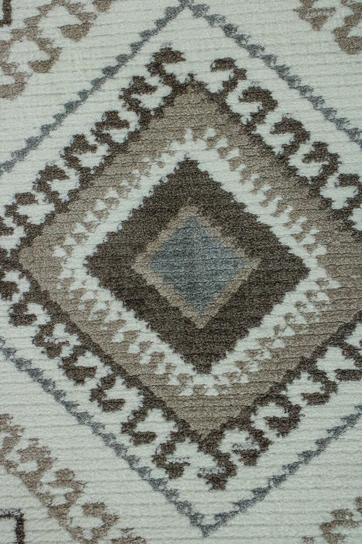 Turkish Modern Festival WD Soft Shaggy Rug - 5.2 x 7.5 FT - White - Sleek and Minimalist for Chic Interiors - V Surfaces