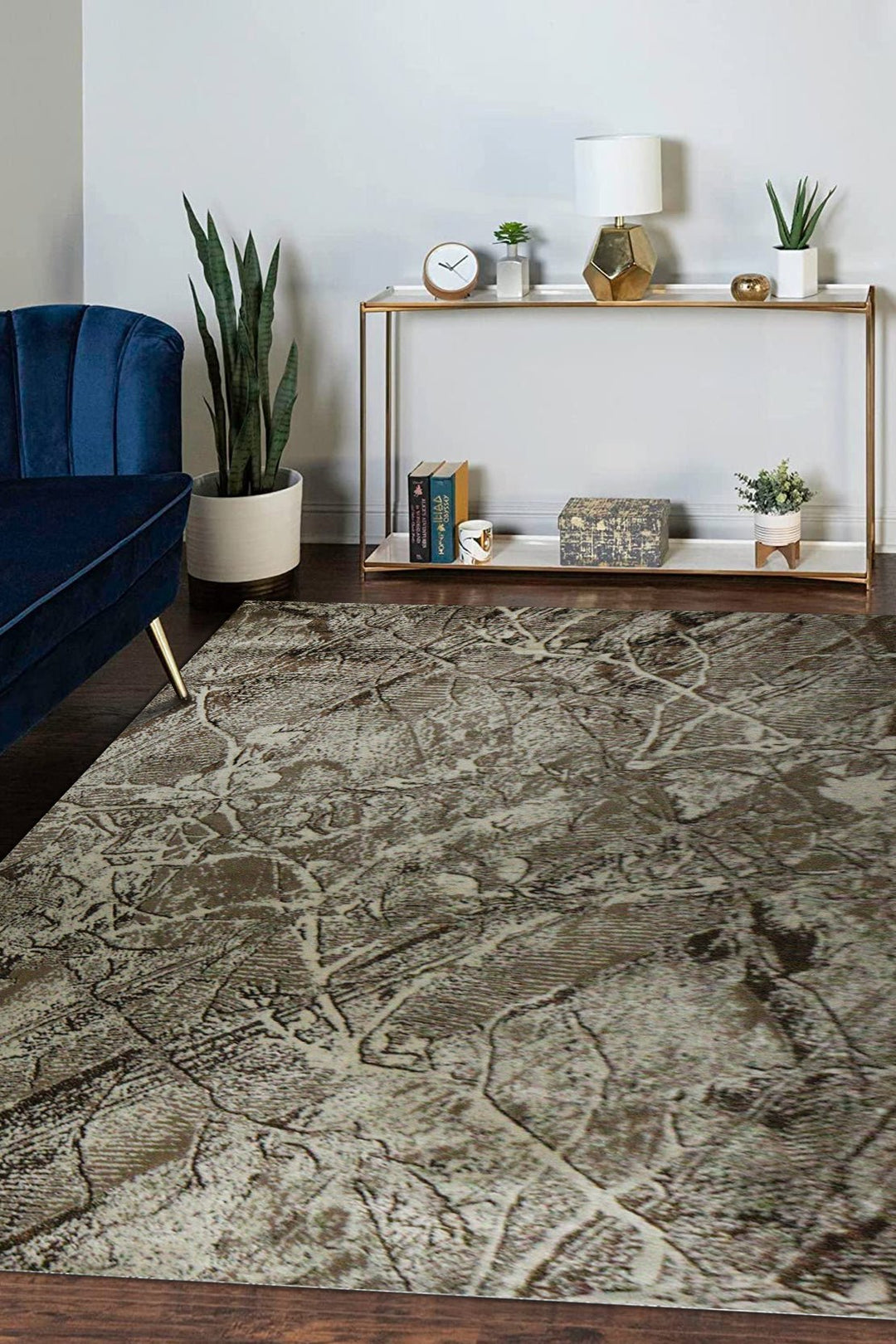 Turkish Modern Fusion Rug - Cream - 6.5 x 9.5 FT - Superior Elegant Rug for Living Room - V Surfaces