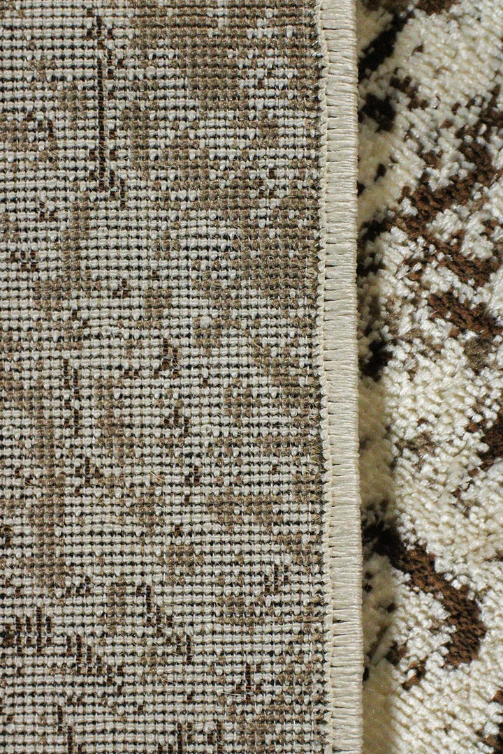Turkish Modern Fusion Rug - Cream - 6.5 x 9.5 FT - Superior Elegant Rug for Living Room - V Surfaces