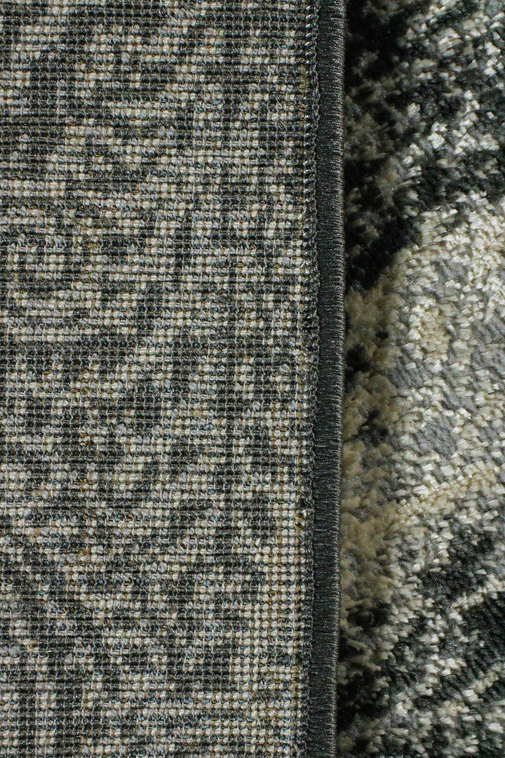 Turkish Modern Fusion Rug - D Gray - 6.5 x 9.5 FT - Superior Elegant Rug for Living Room - V Surfaces