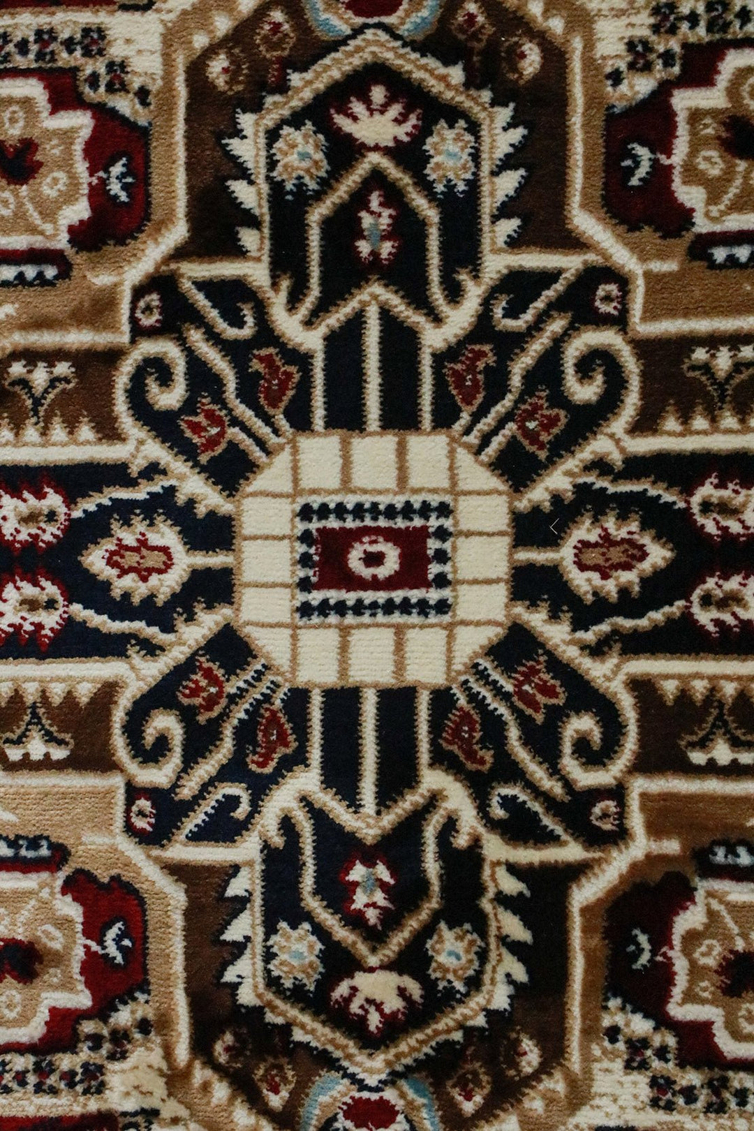Turkish Modern Kazak Rug - Red and Cream - 3.9 x 5.5 FT - Superior Comfort, Modern Style Accent Rugs - V Surfaces
