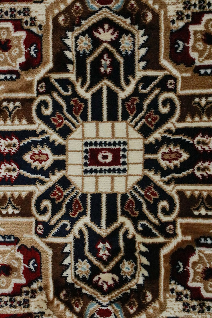 Turkish Modern Kazak Rug - Red and Cream - 3.9 x 5.5 FT - Superior Comfort, Modern Style Accent Rugs - V Surfaces