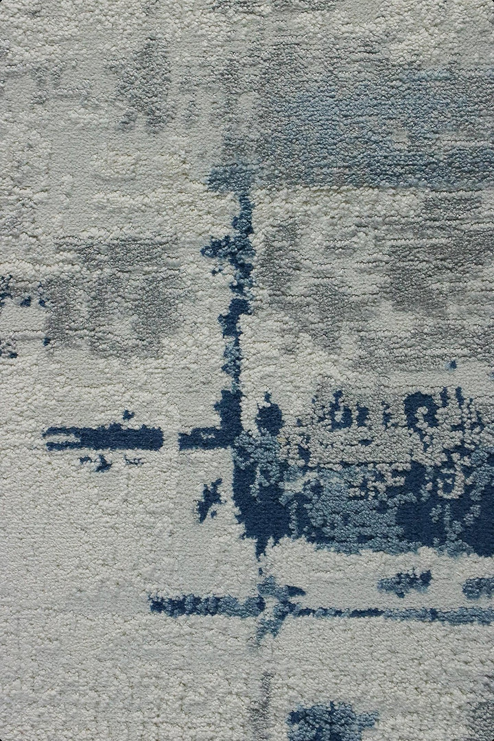 Turkish Modern Rug - 5.3 x 7.5 FT - Rug Festival 1, Blue and Gray - Superior Comfort, Modern & Contemporary Style Accent Rugs - V Surfaces