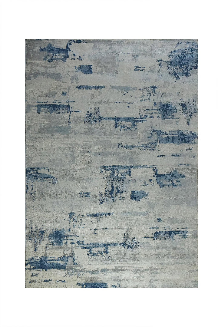 Turkish Modern Rug - 5.3 x 7.5 FT - Rug Festival 1, Blue and Gray - Superior Comfort, Modern & Contemporary Style Accent Rugs - V Surfaces
