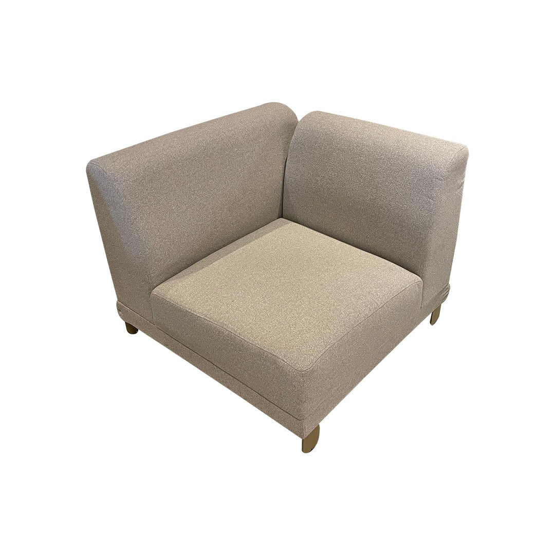 Turkish Modern Sirius L Shape Sofa, Cream - V Surfaces