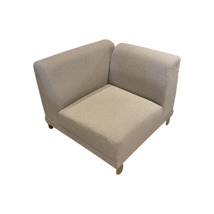 Turkish Modern Sirius L Shape Sofa, Cream - V Surfaces