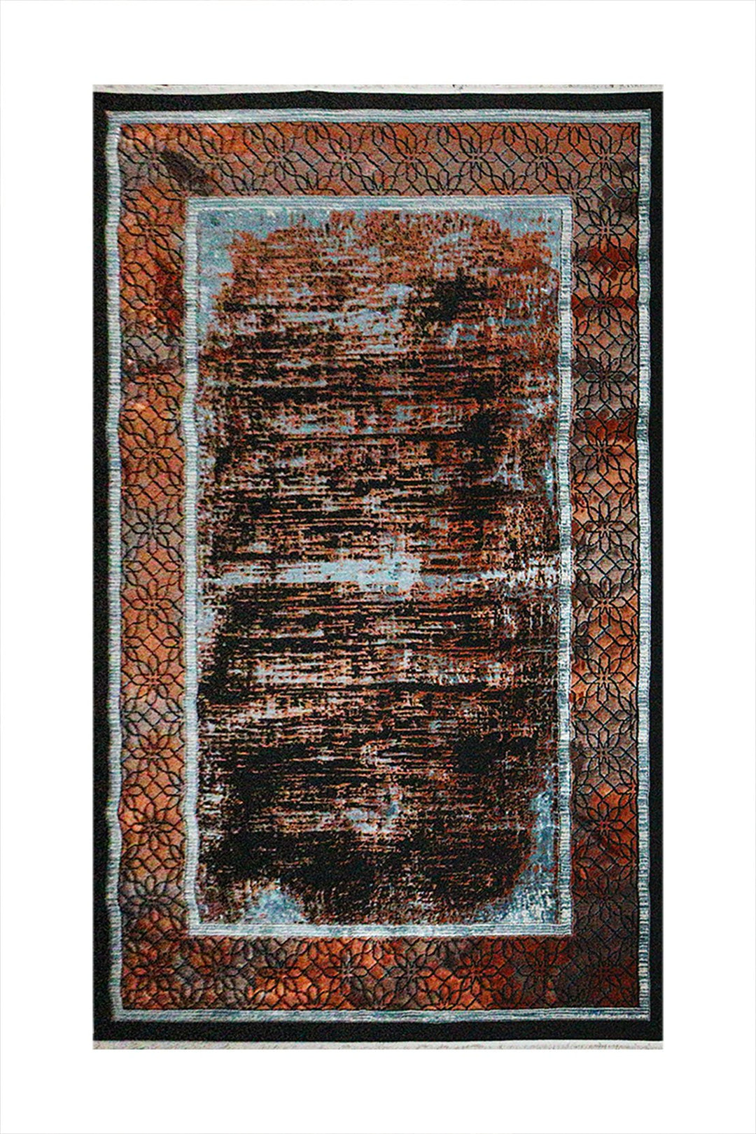 Turkish Modern Vk-Gem Rug - Shrblack - 6.5 X 9.5 Ft- Sleek And Minimalist For Chic Interiors - V Surfaces