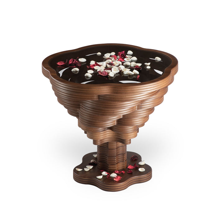 Turkish Natural Walnut Coated Center Table, Wooden Rustic, Room Furniture, Sultan Model - V Surfaces