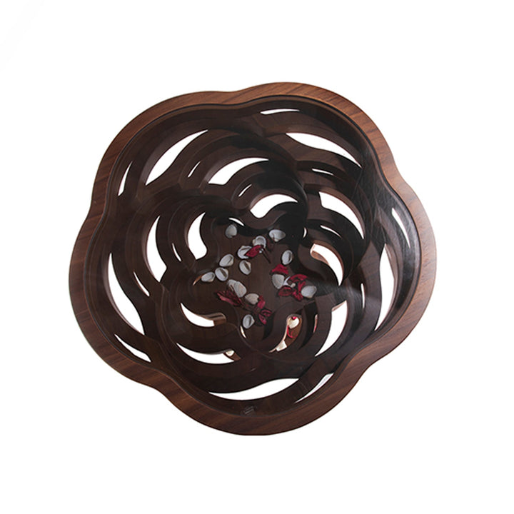 Turkish Natural Walnut Coated Center Table, Wooden Rustic, Room Furniture, Sultan Model - V Surfaces