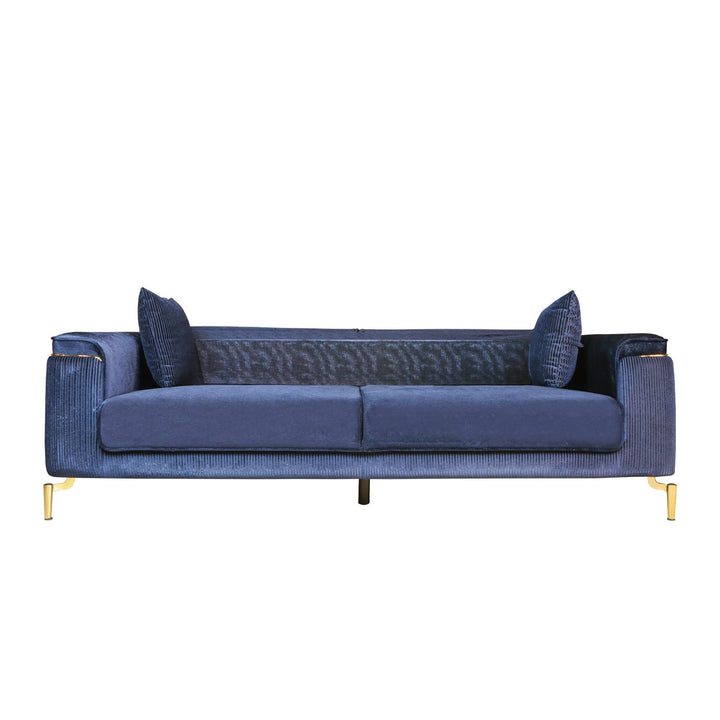 Turkish Petra Sofa, Set of Seven Seaters, Blue - V Surfaces