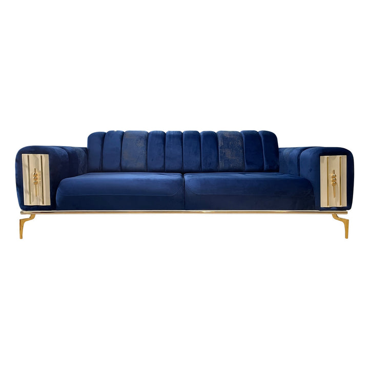 Turkish Petra Sofa, Set of Seven Seaters, Blue - V Surfaces