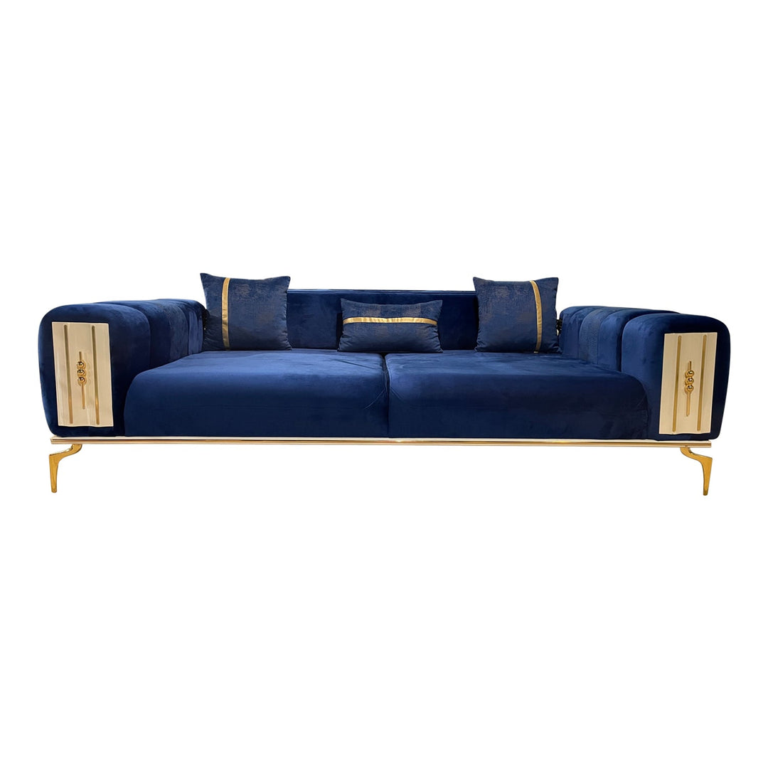 Turkish Petra Sofa, Set of Seven Seaters, Blue - V Surfaces
