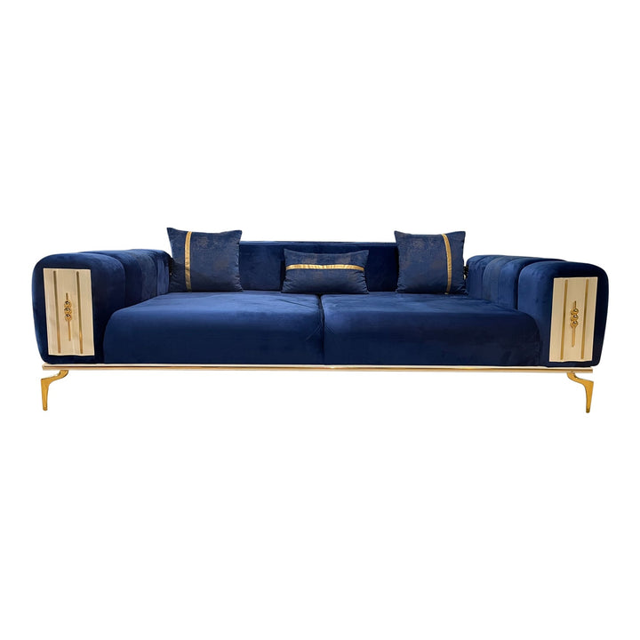 Turkish Petra Sofa, Set of Seven Seaters, Blue - V Surfaces