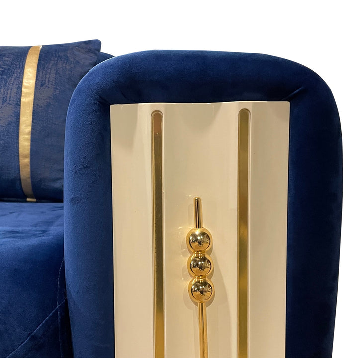 Turkish Petra Sofa, Set of Seven Seaters, Blue - V Surfaces
