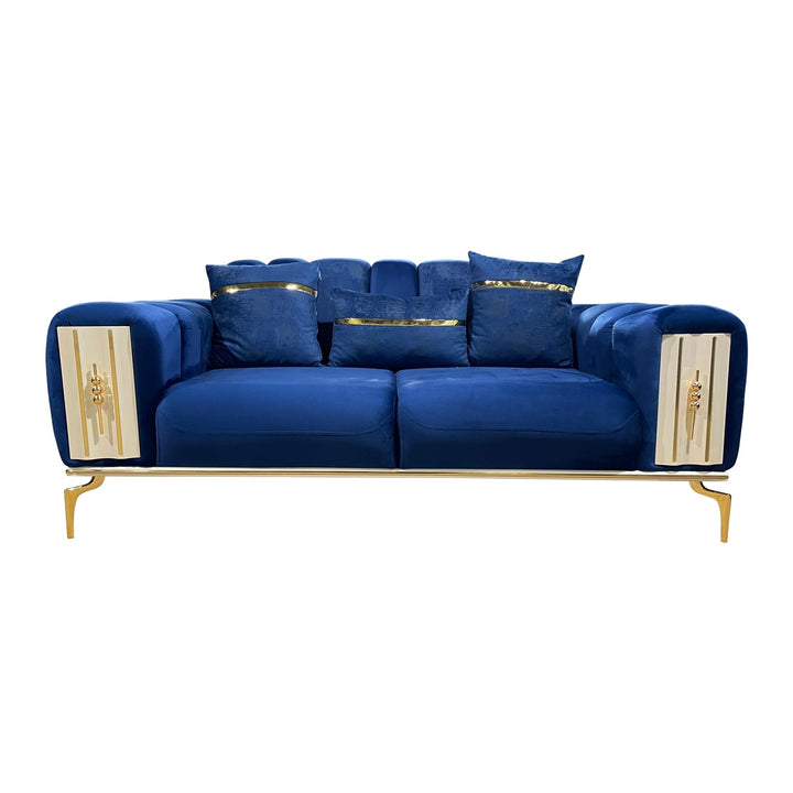 Turkish Petra Sofa, Set of Seven Seaters, Blue - V Surfaces