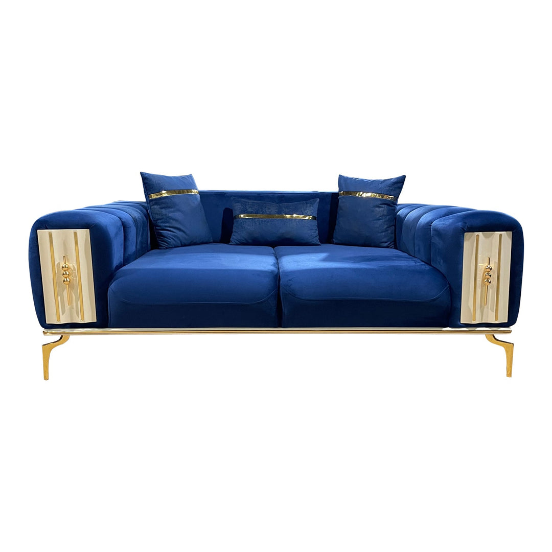 Turkish Petra Sofa, Set of Seven Seaters, Blue - V Surfaces