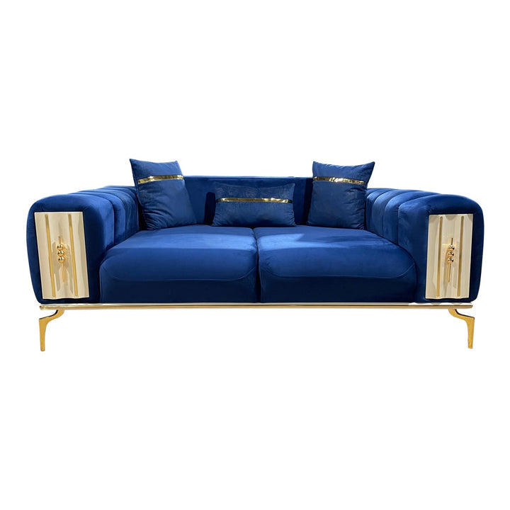 Turkish Petra Sofa, Set of Seven Seaters, Blue - V Surfaces