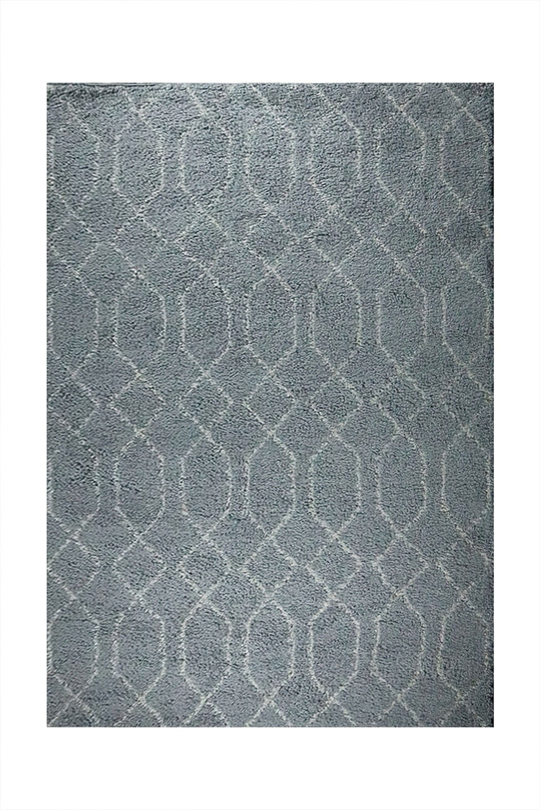 Turkish Plush and Soft Festival WD Shaggy Rug -5.3 x 7.5 FT - Cream and Gray - Fluffy Furry Floor Decor Shaggy Rug - V Surfaces