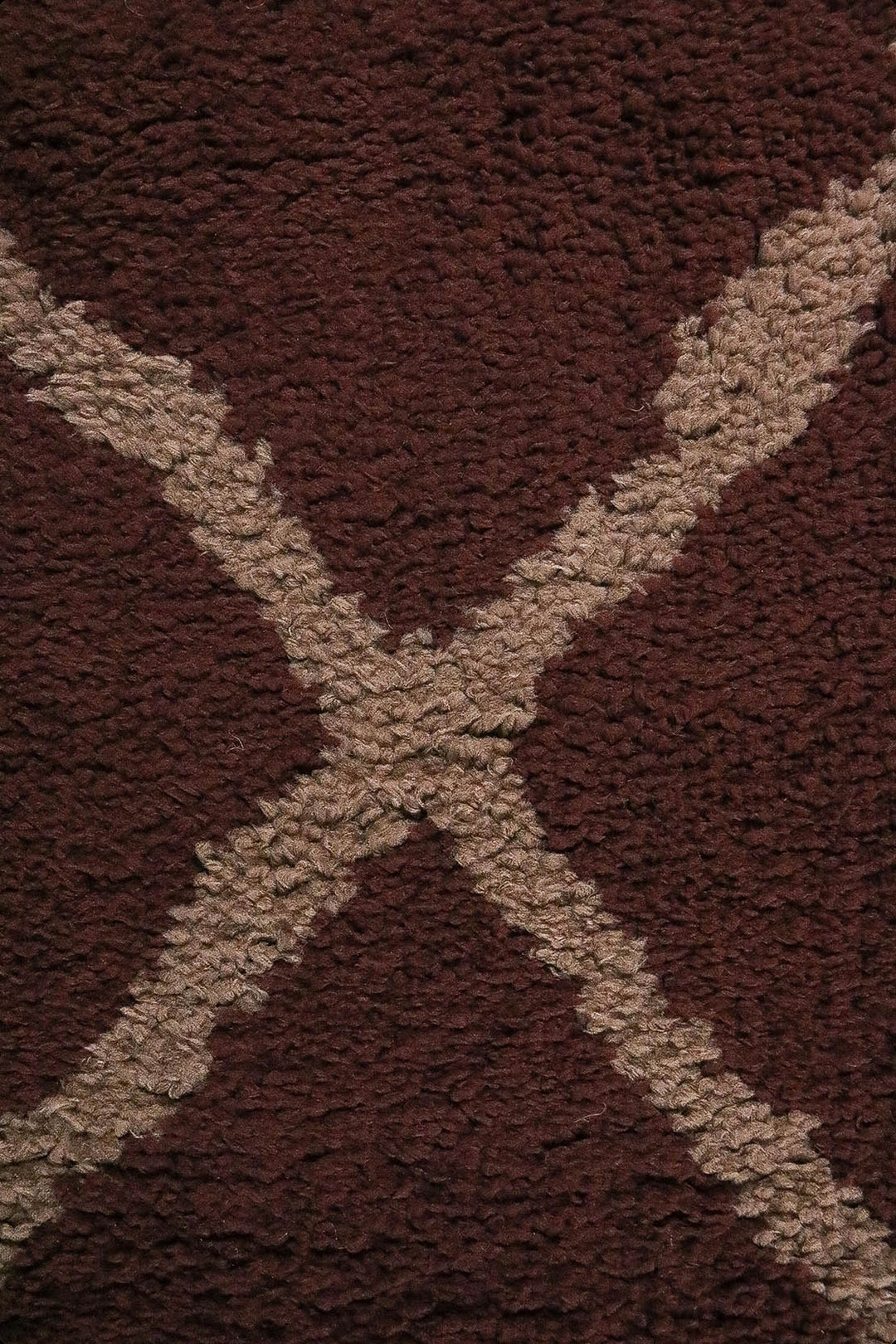 Turkish Plush and Soft Festival WD Shaggy Rug -5.3 x 7.5 FT - Cream and Maroon - Fluffy Furry Floor Decor Shaggy Rug - V Surfaces