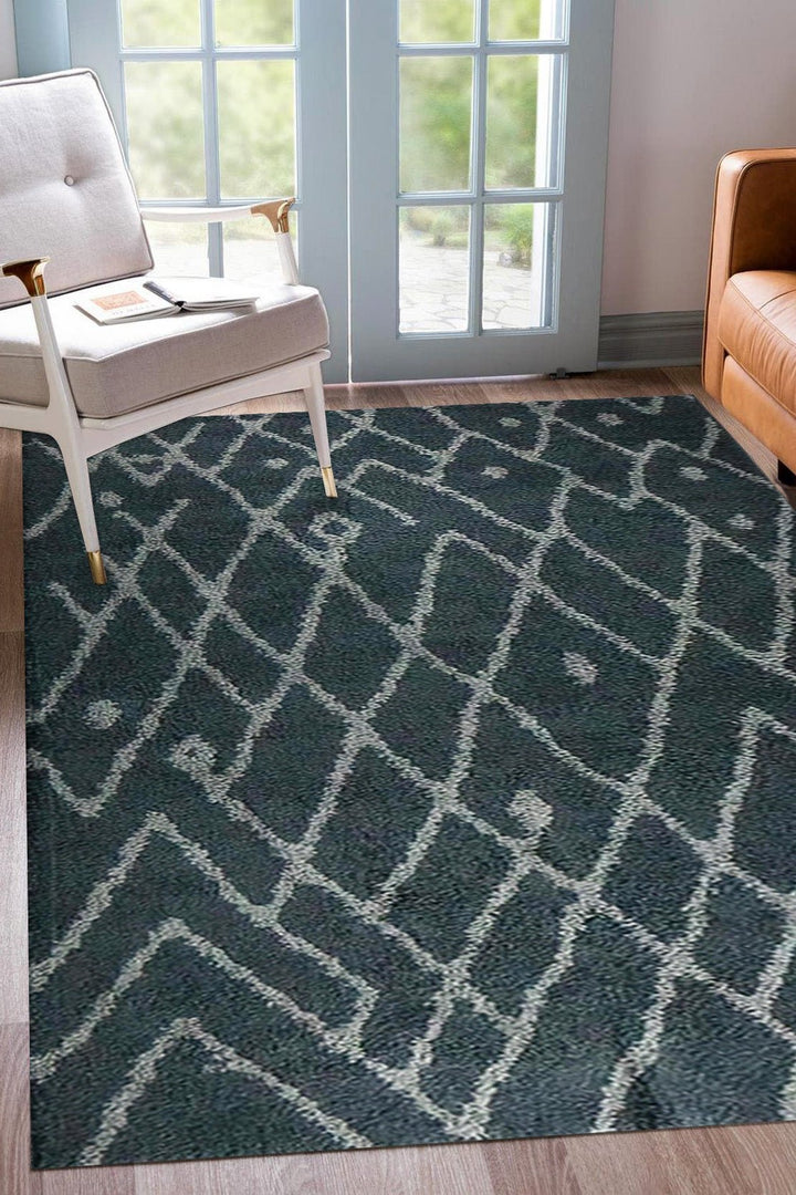 Turkish Plush and Soft Festival WD Shaggy Rug -5.3 x 7.5 FT - Gray and Cream - Fluffy Furry Floor Decor Shaggy Rug - V Surfaces
