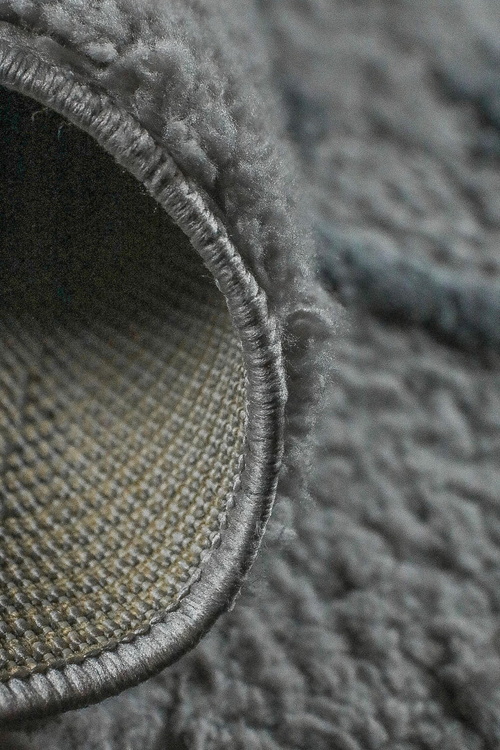 Turkish Plush and Soft Festival WD Shaggy Rug -5.3 x 7.5 FT - Gray - Fluffy Furry Floor Decor Shaggy Rug - V Surfaces