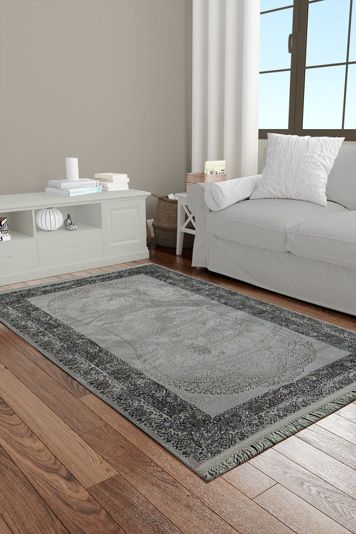 Turkish Premium and Modern Voyage Rug - 3.28 x 6.56 FT - Cream - Superior Comfort Elegant and Luxary Style Accent - V Surfaces