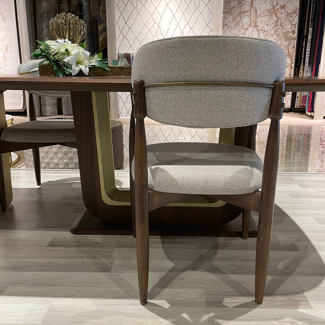 Turkish Sirius Dining Table with Fabric Chairs (Dining Table + 8 Chairs) - V Surfaces