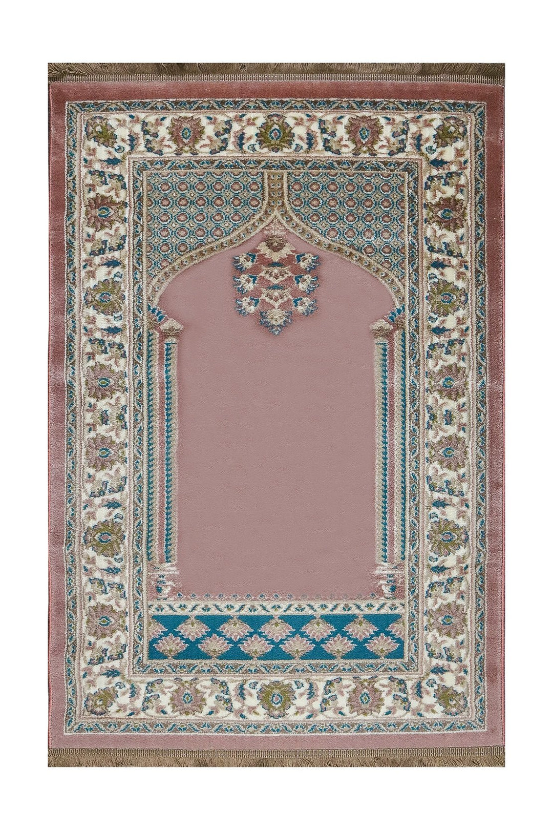 Turkish Style Acrylic Sajjadeh Prayers Mat - Maroon- Soft, Durable, and Easy to Clean - V Surfaces