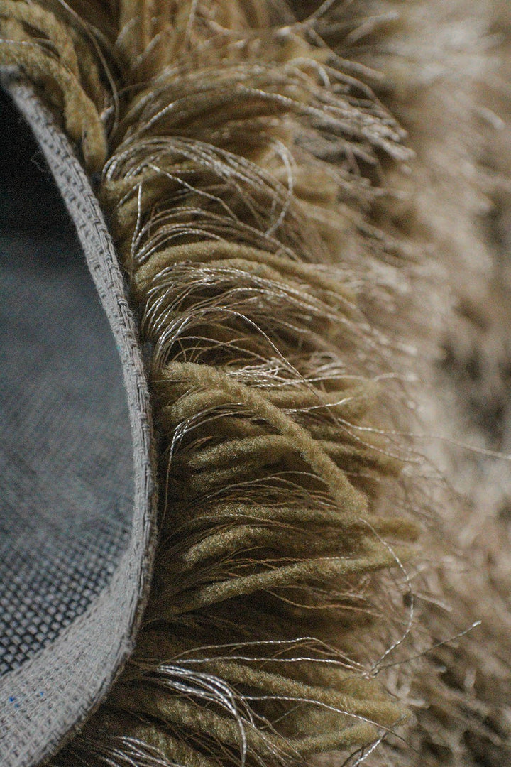 Turkish Turkish Plush and Soft Heaven Shaggy Rug - Brown - 3.9 x 5.5 FT - Fluffy Furry Floor Decor Rug Heaven Shaggy - V Surfaces