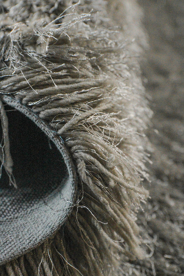 Turkish Turkish Plush and Soft Heaven Shaggy Rug - Gray - 3.9 x 5.5 FT - Fluffy Furry Floor Decor Rug Heaven Shaggy - V Surfaces
