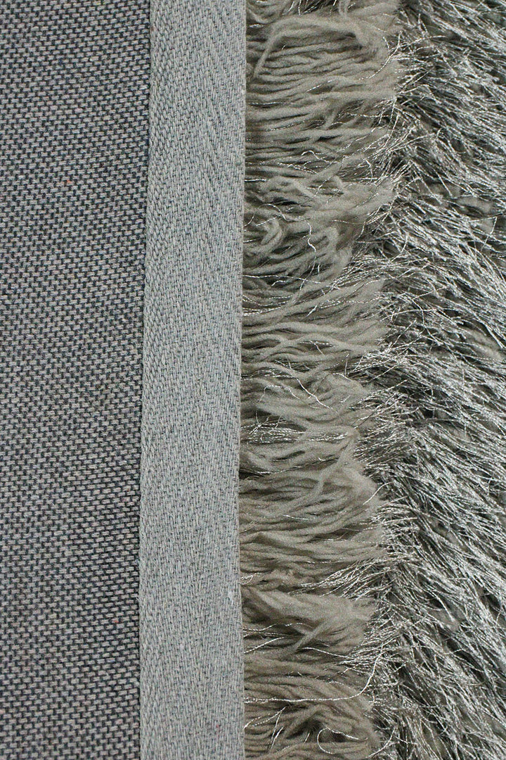 Turkish Turkish Plush and Soft Heaven Shaggy Rug - Gray - 3.9 x 5.5 FT - Fluffy Furry Floor Decor Rug Heaven Shaggy - V Surfaces