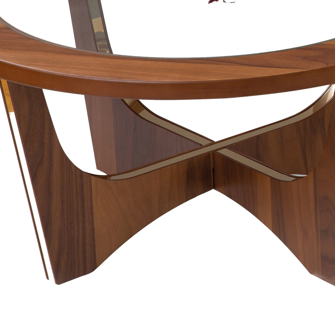 Turkish Walnut Center Table - Standard - Circle - Set of 3 Tables - MDF With Vineer Paint - V Surfaces