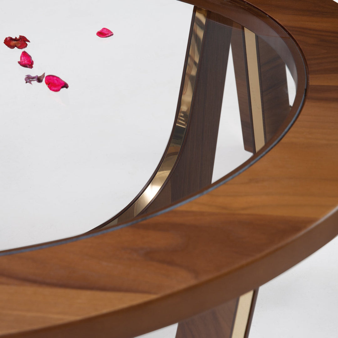 Turkish Walnut Center Table - Standard - Circle - Set of 3 Tables - MDF With Vineer Paint - V Surfaces