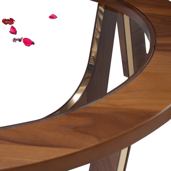Turkish Walnut Center Table - Standard - Circle - Set of 3 Tables - MDF With Vineer Paint - V Surfaces